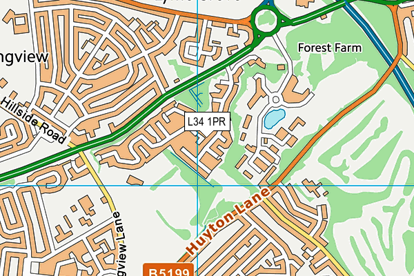 L34 1PR map - OS VectorMap District (Ordnance Survey)
