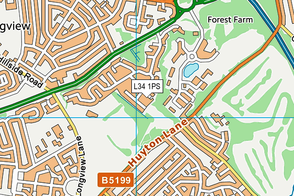 L34 1PS map - OS VectorMap District (Ordnance Survey)