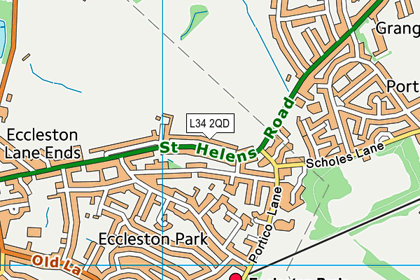 L34 2QD map - OS VectorMap District (Ordnance Survey)