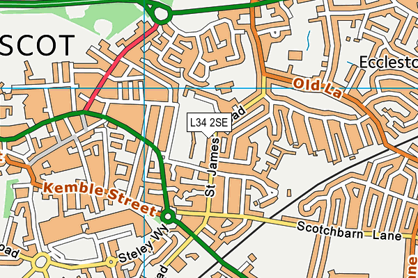 L34 2SE map - OS VectorMap District (Ordnance Survey)