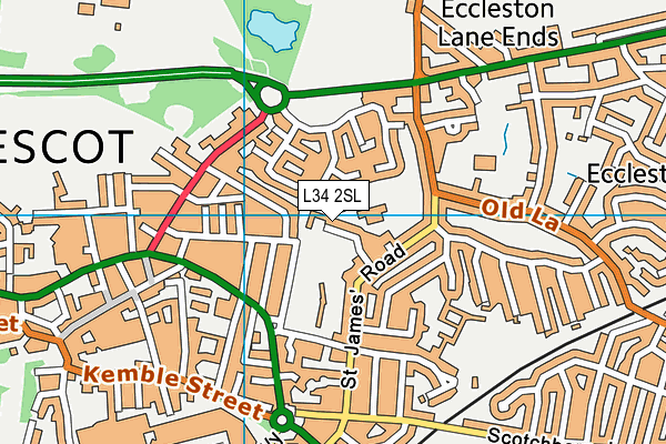 L34 2SL map - OS VectorMap District (Ordnance Survey)