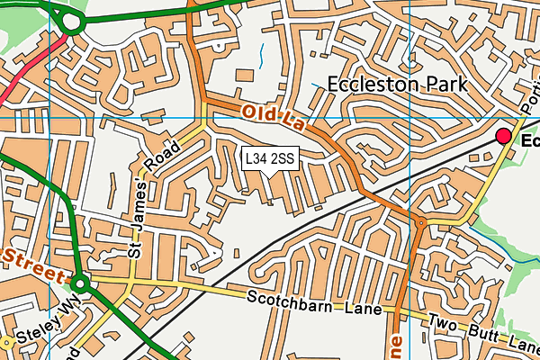 L34 2SS map - OS VectorMap District (Ordnance Survey)
