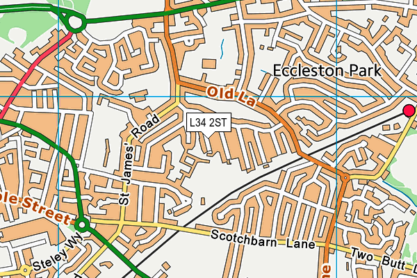 L34 2ST map - OS VectorMap District (Ordnance Survey)