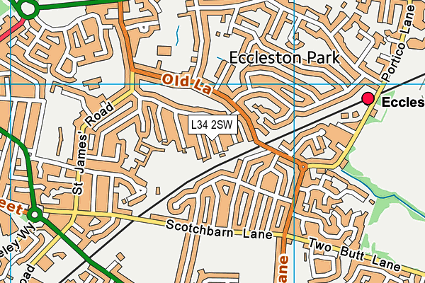 L34 2SW map - OS VectorMap District (Ordnance Survey)