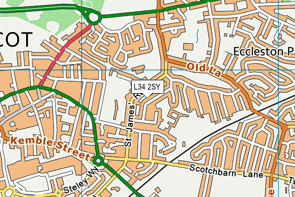L34 2SY map - OS VectorMap District (Ordnance Survey)
