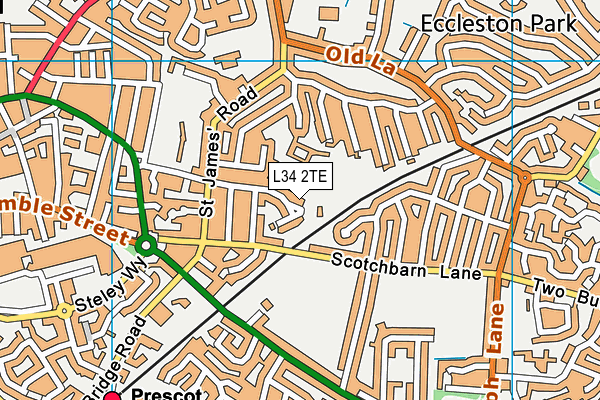 L34 2TE map - OS VectorMap District (Ordnance Survey)