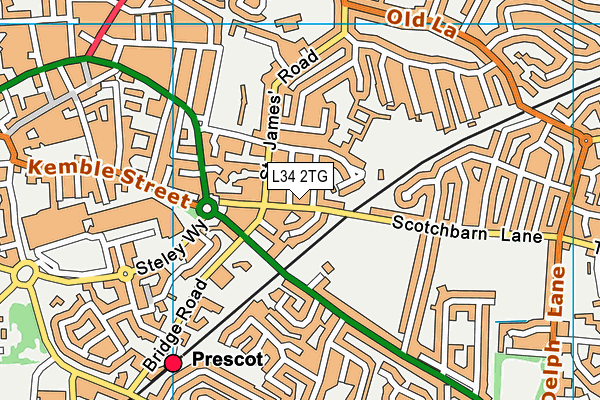 L34 2TG map - OS VectorMap District (Ordnance Survey)
