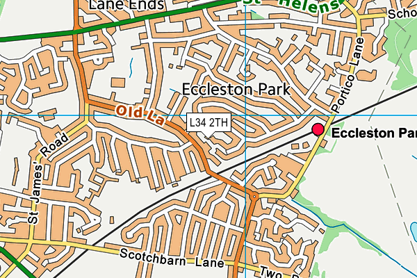 L34 2TH map - OS VectorMap District (Ordnance Survey)