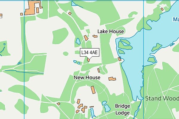 L34 4AE map - OS VectorMap District (Ordnance Survey)