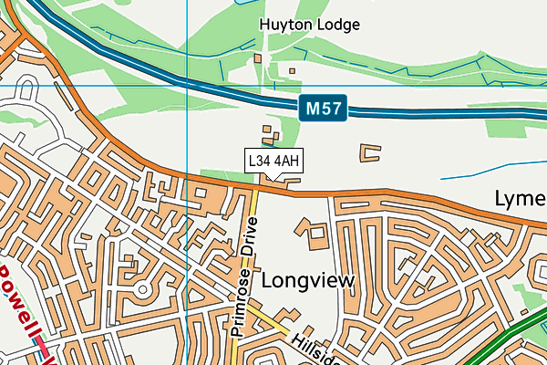 L34 4AH map - OS VectorMap District (Ordnance Survey)