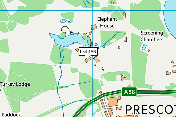 L34 4AN map - OS VectorMap District (Ordnance Survey)