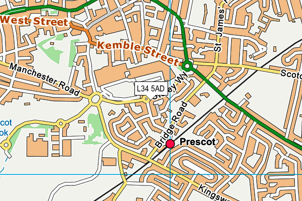 L34 5AD map - OS VectorMap District (Ordnance Survey)