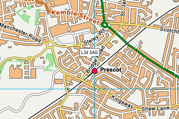 L34 5AG map - OS VectorMap District (Ordnance Survey)