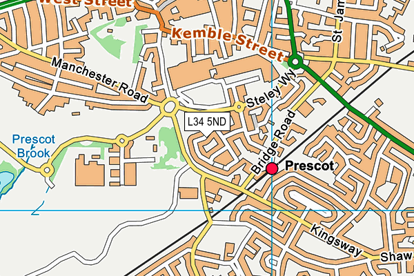 L34 5ND map - OS VectorMap District (Ordnance Survey)