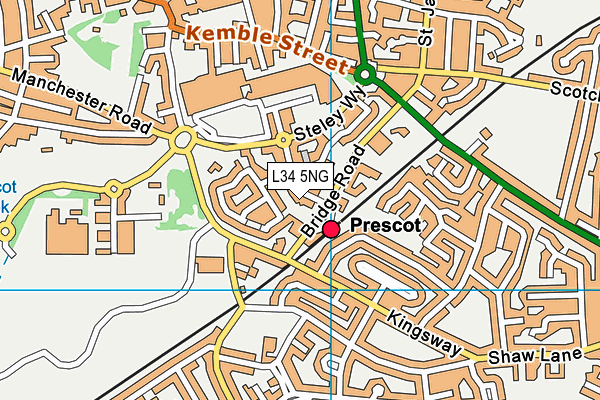 L34 5NG map - OS VectorMap District (Ordnance Survey)