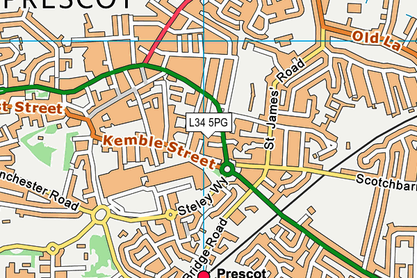 L34 5PG map - OS VectorMap District (Ordnance Survey)