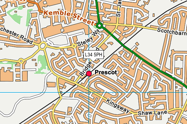 L34 5PH map - OS VectorMap District (Ordnance Survey)
