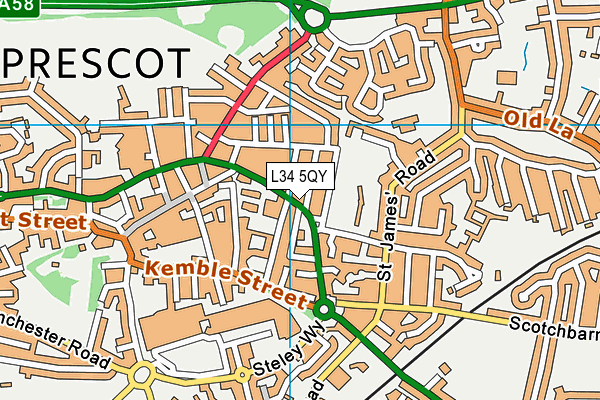 L34 5QY map - OS VectorMap District (Ordnance Survey)