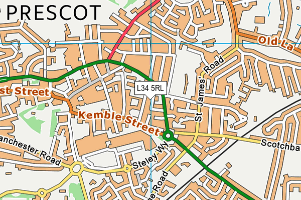 L34 5RL map - OS VectorMap District (Ordnance Survey)
