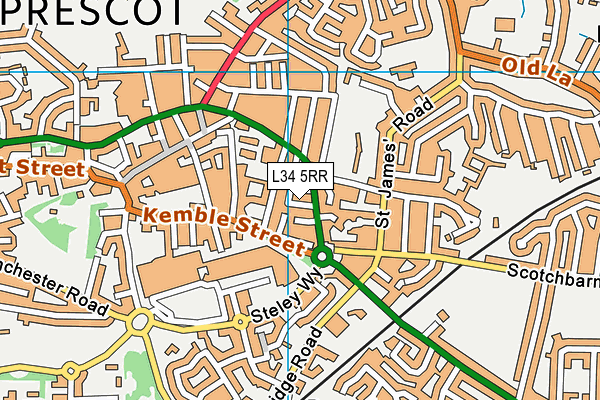 L34 5RR map - OS VectorMap District (Ordnance Survey)