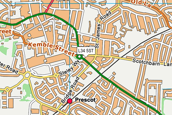 L34 5ST map - OS VectorMap District (Ordnance Survey)