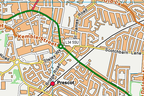 L34 5SU map - OS VectorMap District (Ordnance Survey)