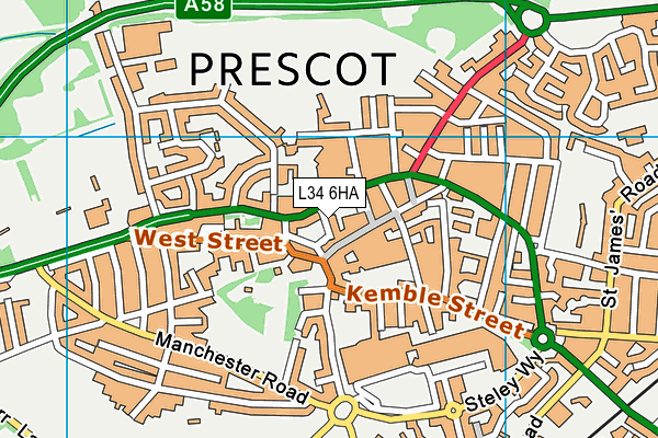 L34 6HA map - OS VectorMap District (Ordnance Survey)