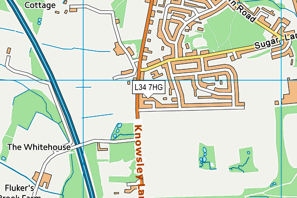 L34 7HG map - OS VectorMap District (Ordnance Survey)