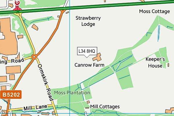 L34 8HQ map - OS VectorMap District (Ordnance Survey)