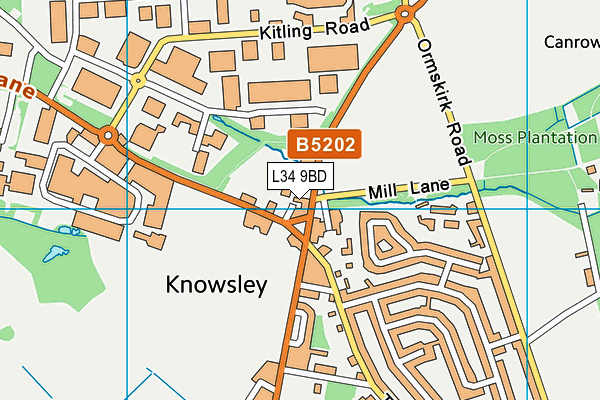 L34 9BD map - OS VectorMap District (Ordnance Survey)