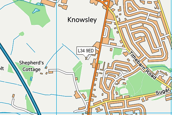 L34 9ED map - OS VectorMap District (Ordnance Survey)