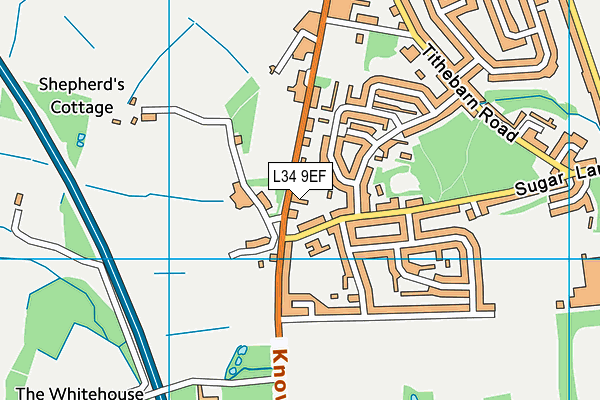 L34 9EF map - OS VectorMap District (Ordnance Survey)
