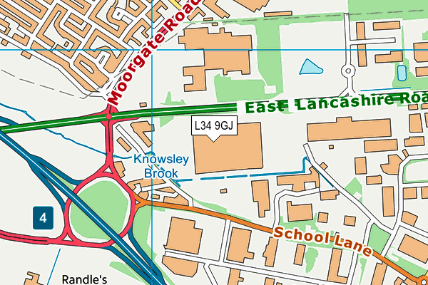 L34 9GJ map - OS VectorMap District (Ordnance Survey)