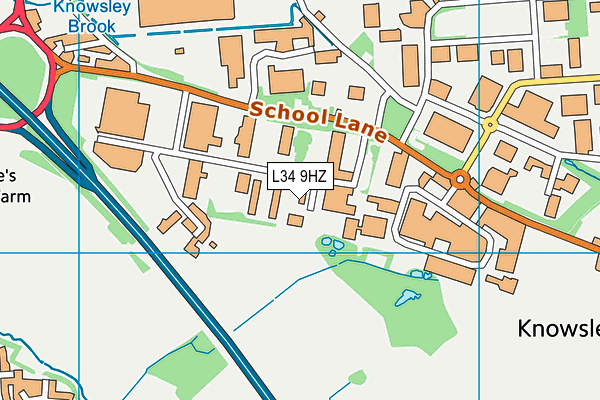 L34 9HZ map - OS VectorMap District (Ordnance Survey)