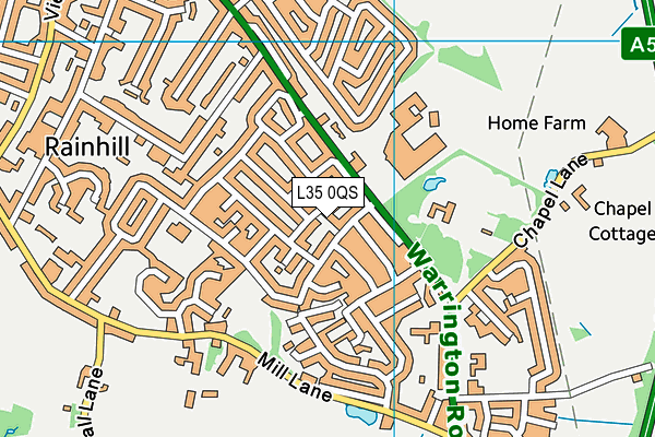 L35 0QS map - OS VectorMap District (Ordnance Survey)