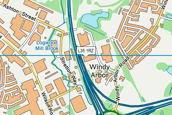 Village Gym (Liverpool) map (L35 1RZ) - OS VectorMap District (Ordnance Survey)