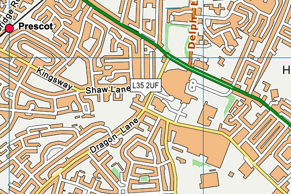 L35 2UF map - OS VectorMap District (Ordnance Survey)