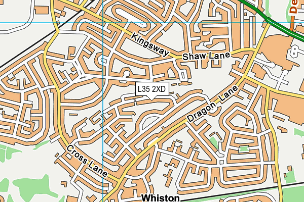 L35 2XD map - OS VectorMap District (Ordnance Survey)