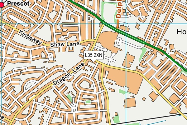 L35 2XN map - OS VectorMap District (Ordnance Survey)