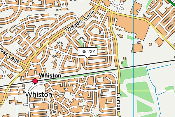 Whiston Willis Primary Academy map (L35 2XY) - OS VectorMap District (Ordnance Survey)