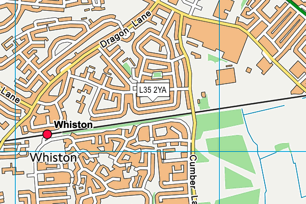L35 2YA map - OS VectorMap District (Ordnance Survey)