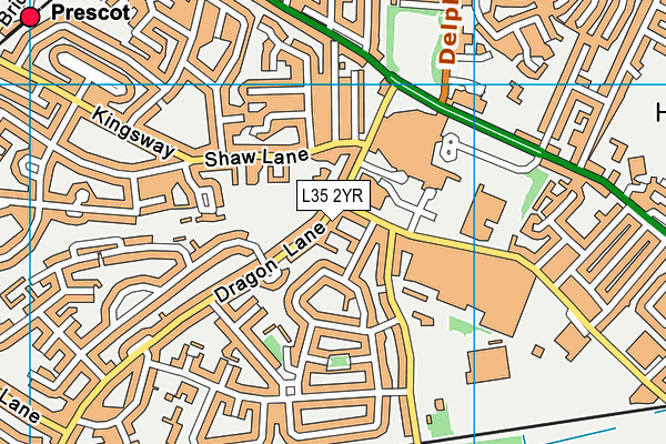 L35 2YR map - OS VectorMap District (Ordnance Survey)