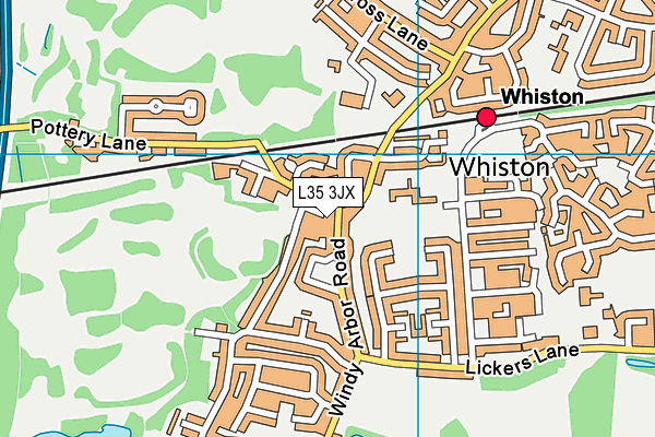 L35 3JX map - OS VectorMap District (Ordnance Survey)