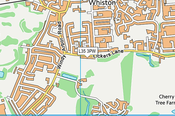 L35 3PW map - OS VectorMap District (Ordnance Survey)