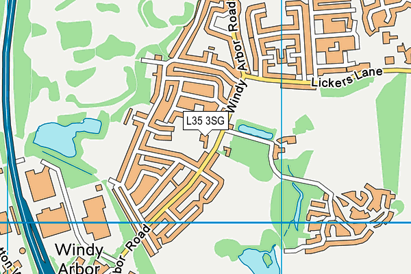 Windy Arbor Road map (L35 3SG) - OS VectorMap District (Ordnance Survey)