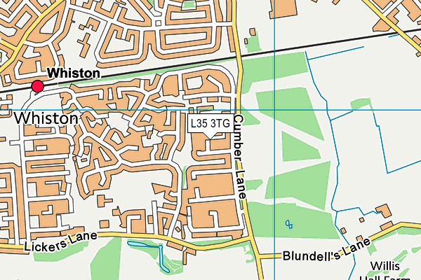 L35 3TG map - OS VectorMap District (Ordnance Survey)