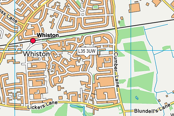 L35 3UW map - OS VectorMap District (Ordnance Survey)