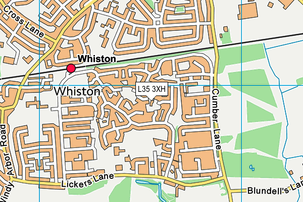 L35 3XH map - OS VectorMap District (Ordnance Survey)