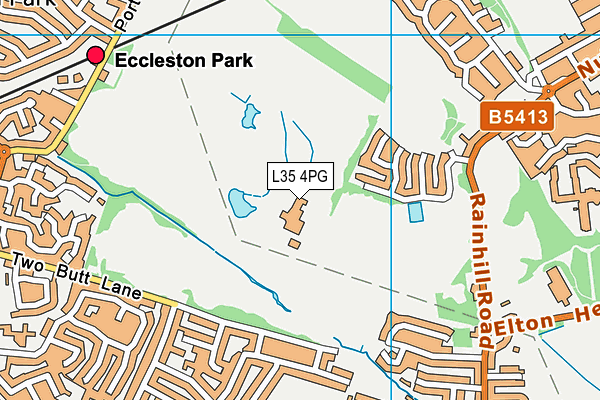 Eccleston Park Golf Club (Closed) map (L35 4PG) - OS VectorMap District (Ordnance Survey)