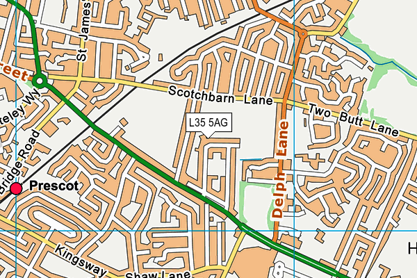L35 5AG map - OS VectorMap District (Ordnance Survey)